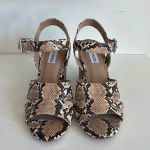 Steve Madden Snakeskin Block Heel
